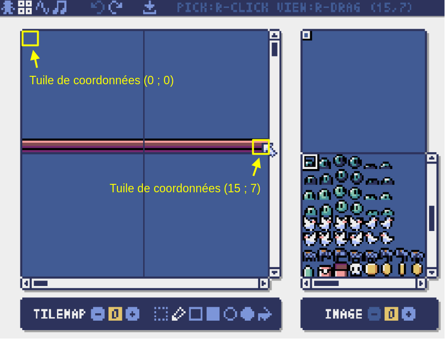 Illustration d'une carte de tuiles