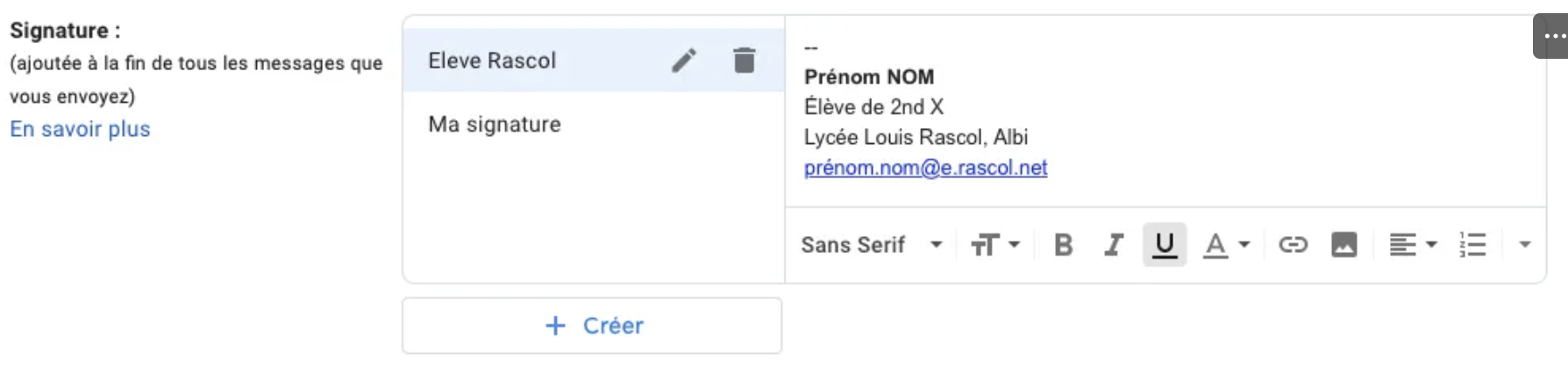 Résultat final